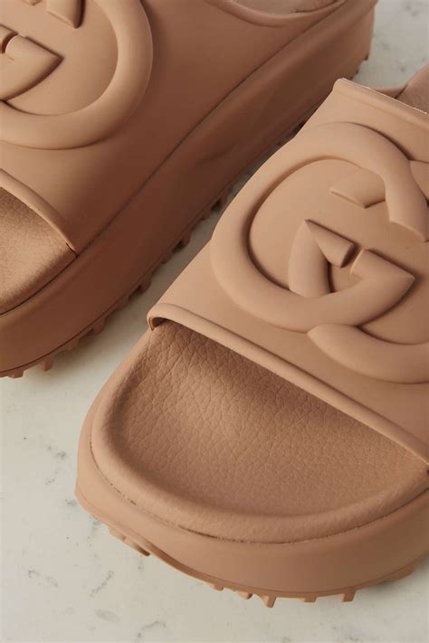 gucci slides chunky|gucci miami rubber platform slides.